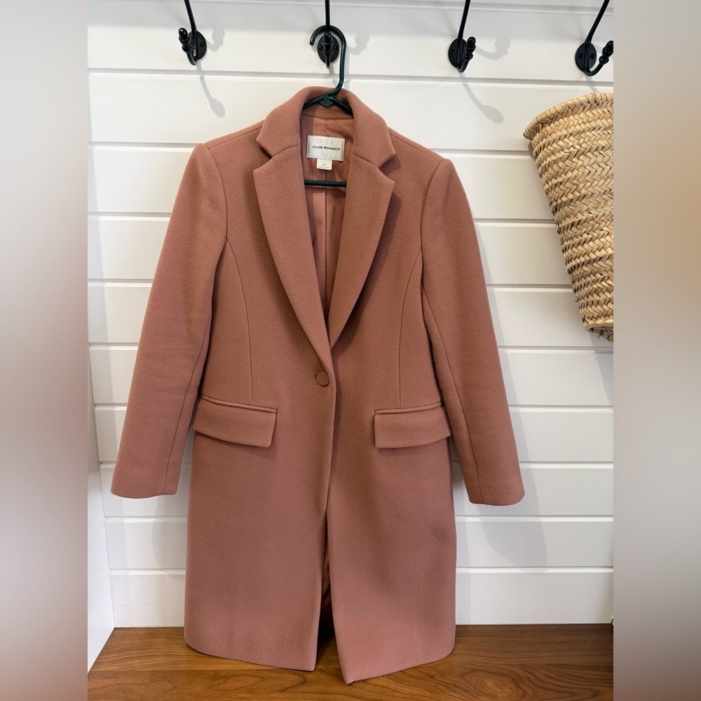Club Monaco Women’s Salmon Wool Coat